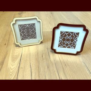 Art Deco one Black, one White frames 5.5 in